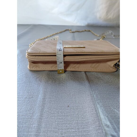 Bebe Shoulder Bag Chain Strap Pocketbook Brand Spellout Blush Pink Vegan Leather - Picture 14 of 16